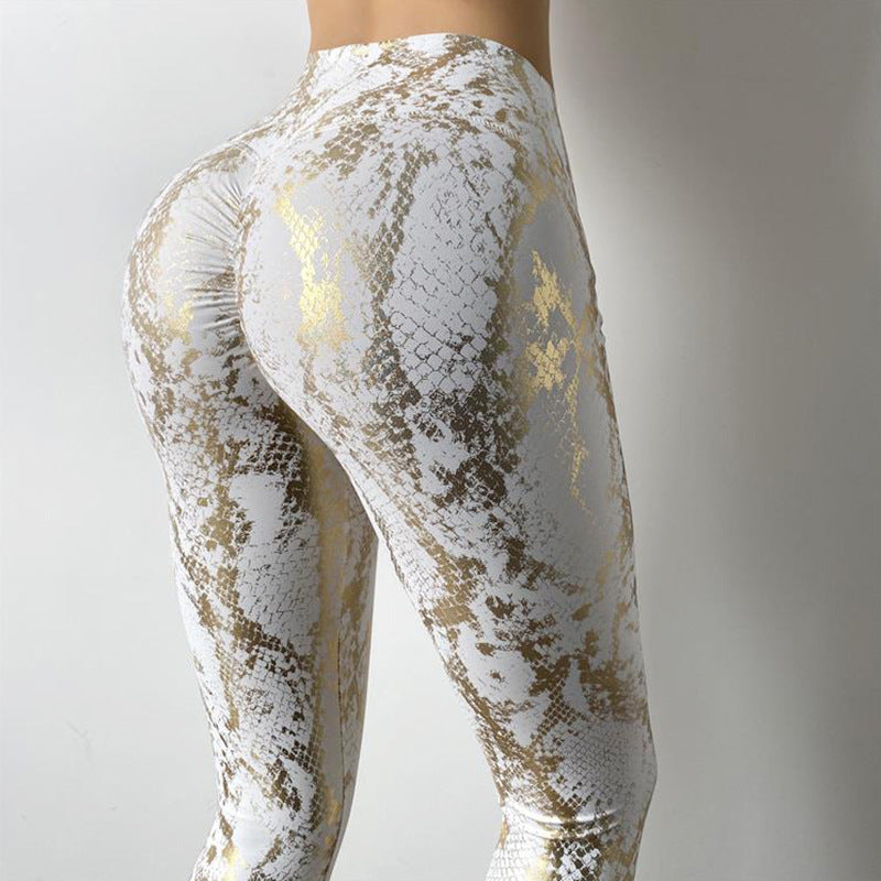 Snake skin printed leggings